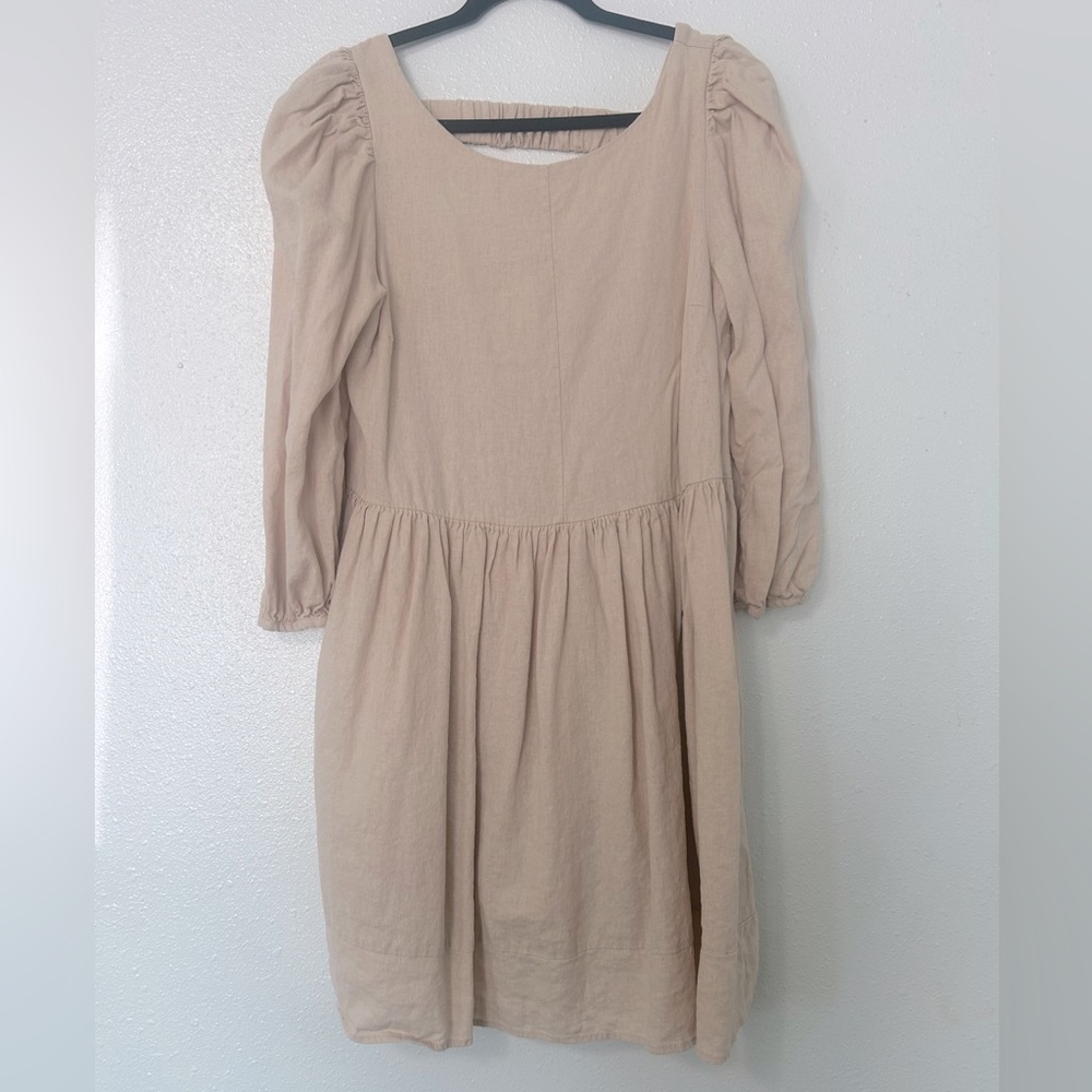ASOS Open Back Linen Blend Dress